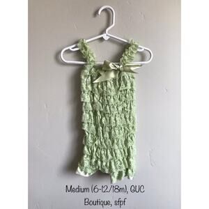 Baby Girl Green Lace Romper